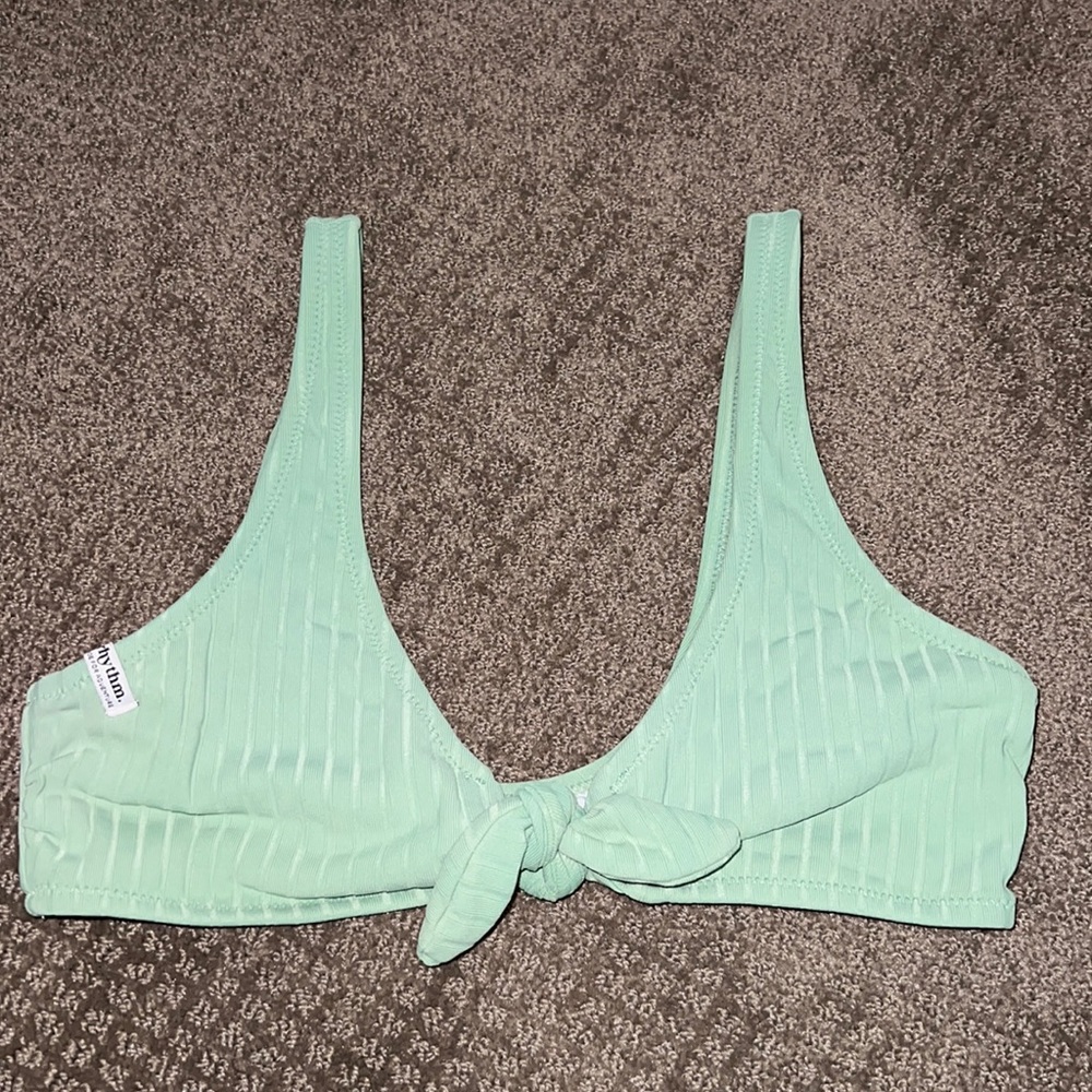 Rhythm textured tie front bikini